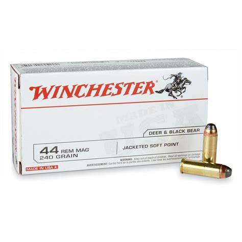 Winchester Usa Pistol 44 Rem Mag Jsp 240 Grain 1000 Rounds