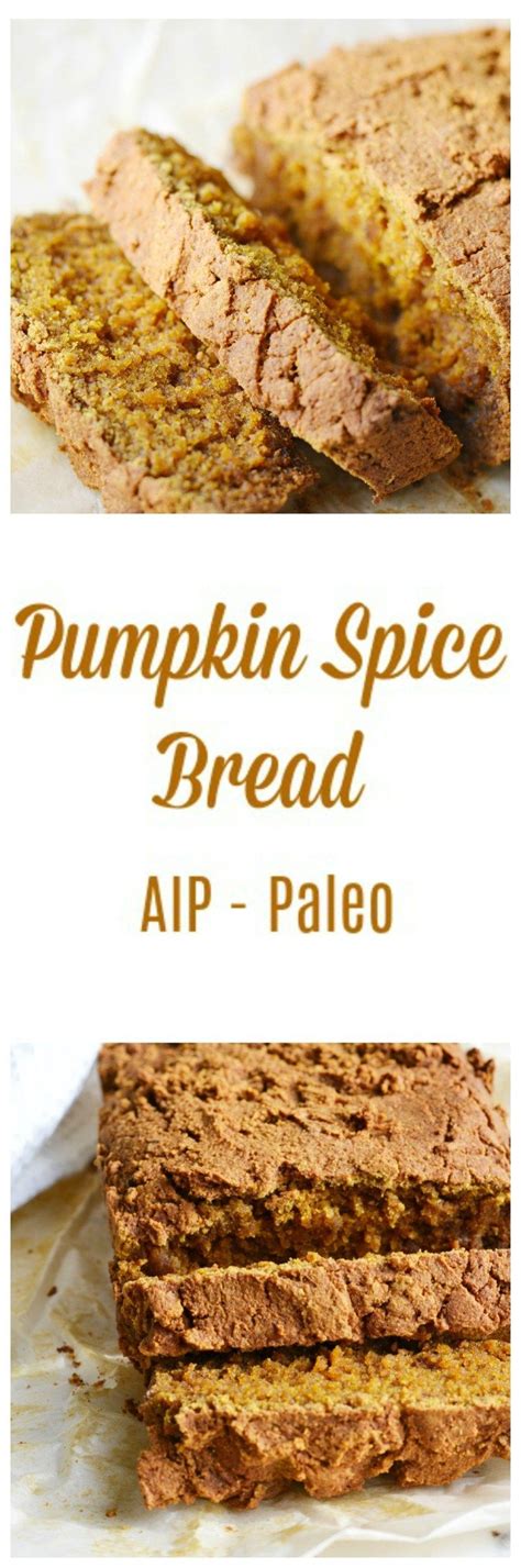 This aip bread looks amazing with a little crunch on the outside and a little doughiness on the aip chocolate chip pumpkin bread, unbound wellness. Pumpkin Spice Bread (AIP/Paleo) * Lichen Paleo, Loving AIP ...