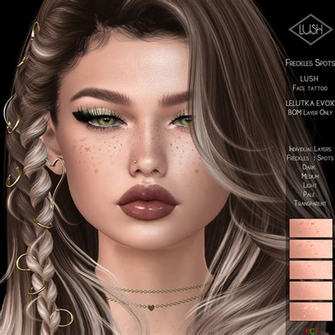 Second Life Marketplace Lush Freckles Spots Face Tattoo Evo X Bom