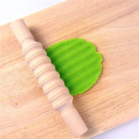 Wooden Rolling Pin Dough Tool Textured Rolling Pin