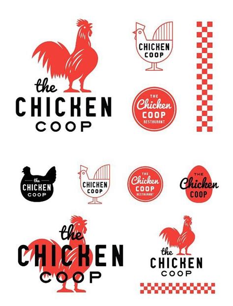 Chicken Coop Rooster Restaurant Logo Design 3d Food Graphic Design