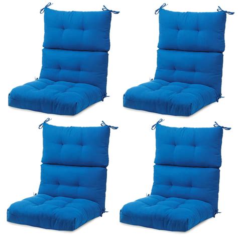 Romhouse Set Of 4 Solid High Rebound Foam Chair Cushion For Outdoor