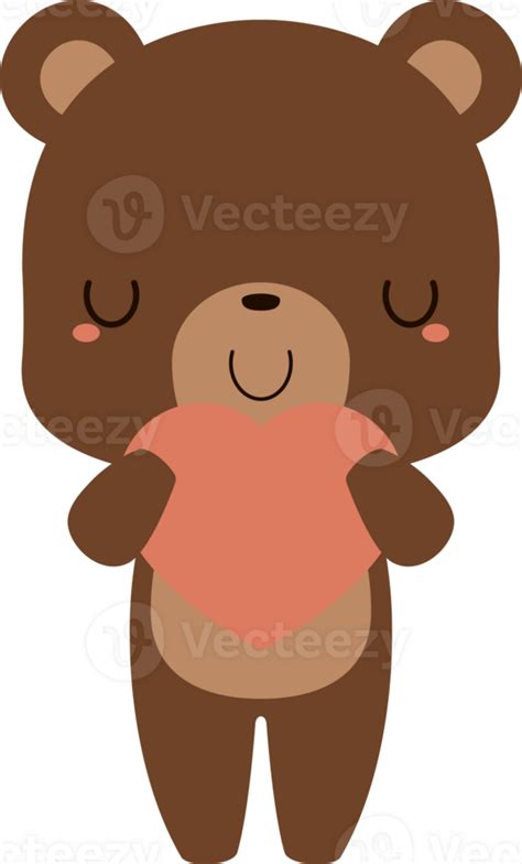 Cute Brown Bear Cartoon Character Flat Design Illustration 36392098 Png