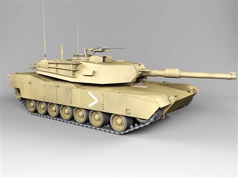 M1 Abrams American Tank 3d Model 3ds Max Files Free Download Modeling