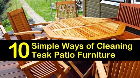 An Outdoor Table And Chairs With The Words 10 Simple Ways Of Cleaning