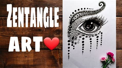 How To Draw A Zentangle Eye Step By Step For Beginners Youtube