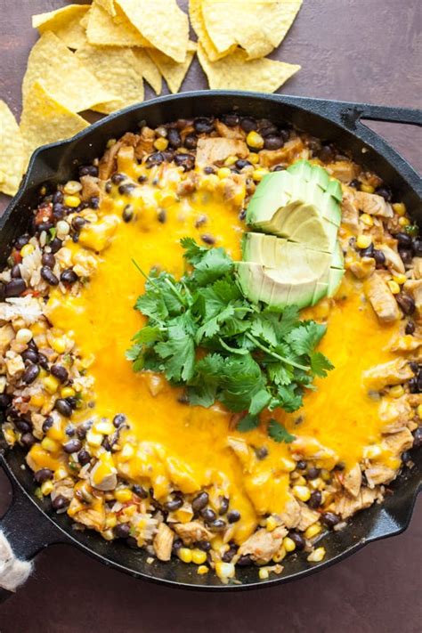 This full recipe cooks in a skillet on the stovetop in just a half hour, so you don't need to worry about preheating a thing, but it's still as cheesy. Cheesy Chicken Taco Skillet Recipe with Black Beans ...
