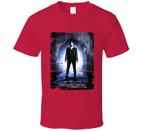 Damon Salvatore Vampire Diaries Tv Show Worn Look Drama Series T Shirt