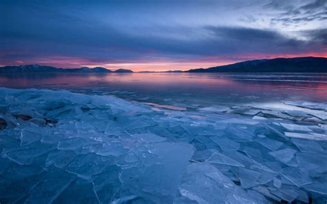 Wallpaper Landscape Nature Reflection Iceberg Sunrise Atmosphere