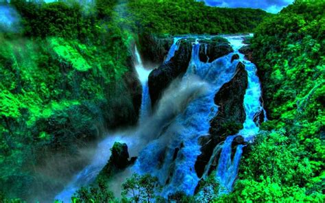 Hd Deep Green Forest Mountain Waterfalls Wallpaper Download Free 51805