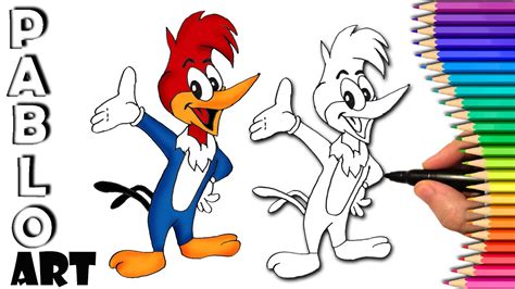 How To Draw Woody Woodpecker Step By Step Youtube