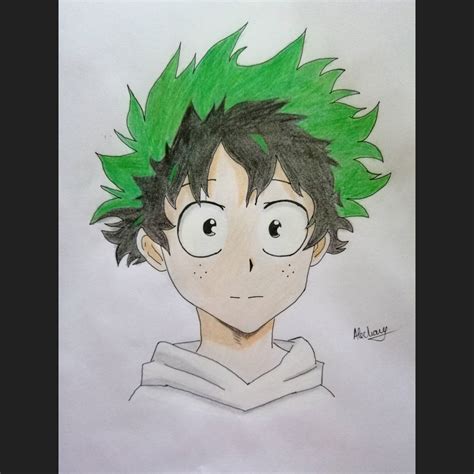 Deku Mha Line Drawing