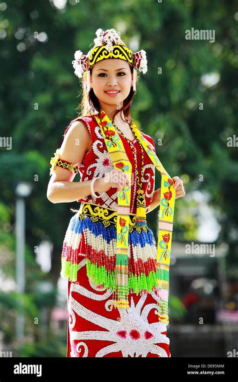Women Dressed In Malay Traditional Costume Malaysia Stock Photo