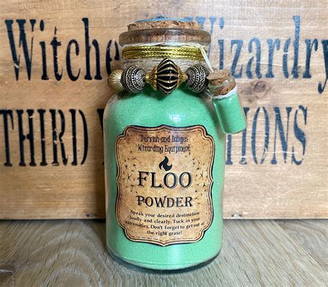 Floo Powder Replica Harry Potter Inspired Glass Jar Ornament Etsy
