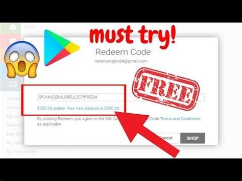 Unlimited Free Google Play Gift Card Codes In