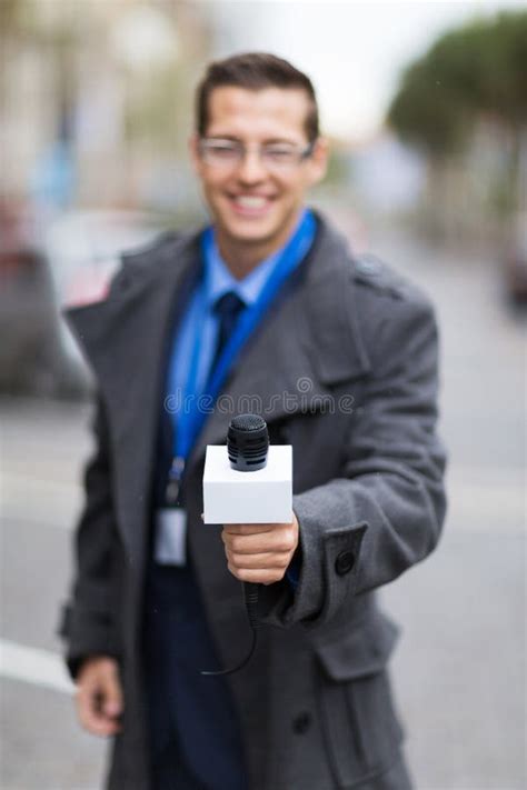 News Reporter Interview Stock Photo Image Of Broadcasting 34938662