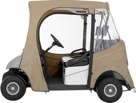 Dwxn Golf Cart Driving Enclosure Cover 2 Person Waterproof Sunproof