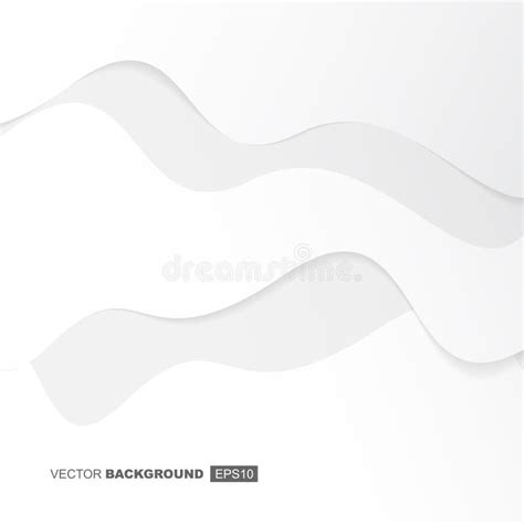 White Modern Fluid Background Composition Stock Vector Illustration