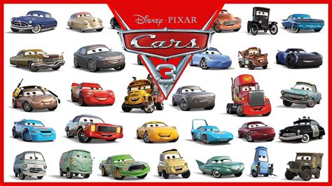 Disney Pixar Cars 3 All Characters Cars Youtube