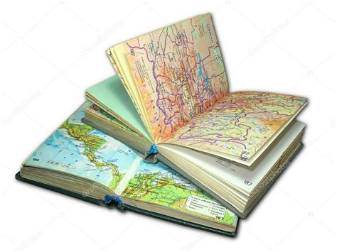Two Old Map Atlas Books Isolated — Stock Photo © Arogant 2275082