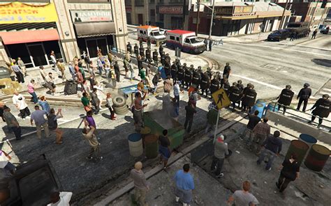 Protest In Front Of Police Station Gta5