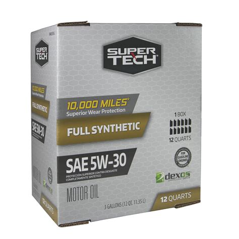 Buy Super Tech Full Synthetic Sae 5w 30 Motor Oil 12 Quarts Online At