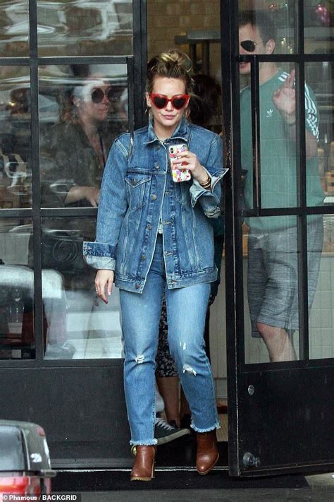 Hilary Duff Exudes Effortless Charm In A Double Denim Ensemble As She