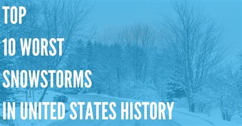 Top 10 Worst Storms In Us History The Best Picture History