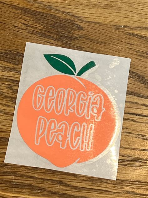 Georgia Peach Decal Peach Decal Georgia Decal Peachy Peach Butt Decal Ga Decal Ga Peach