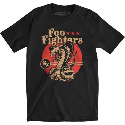 Foo Fighters Cobra Mens Soft T Slim Fit T Shirt Rockabilia Merch Store