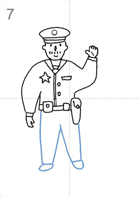 How To Draw A Police Officer Step By Step Easy Drawing Guides