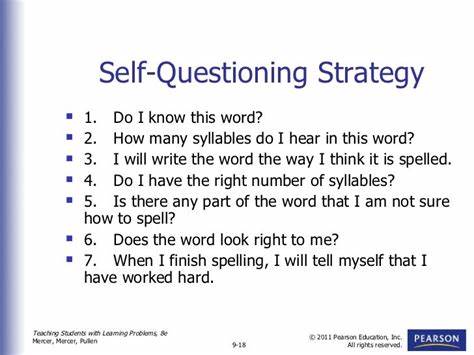 What Is The Self Questioning Strategy?