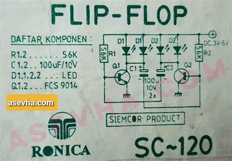 Skema Lampu Flip Flop By Ronica Sc 120 Tutorial Desain And Hoby