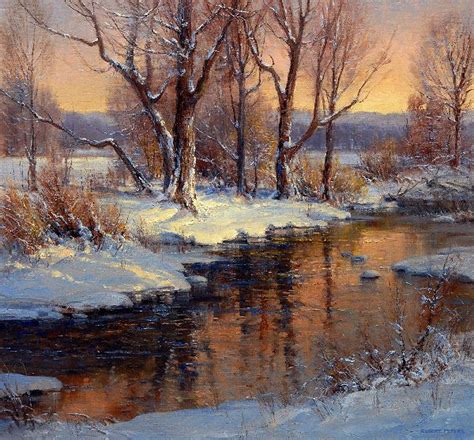 Landscape Painting By Robert Peters Winter Landscape Painting Painting
