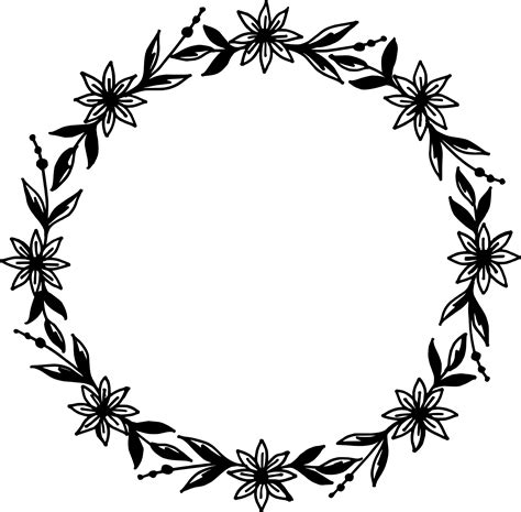 This flower frames silhouettes can be used for invitations, greeting cards, parties, stickers and much more. 10 Circle Floral Frame Vector (PNG Transparent, SVG ...