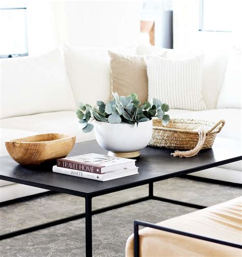 Coffee Table Decor Ideas Plank And Pillow