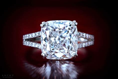 6 Carat Cushion Cut Diamond Engagement Ring Ascot Diamonds