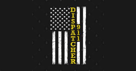 Thin Gold Line Flag 911 Dispatcher 911 Dispatcher Sticker Teepublic