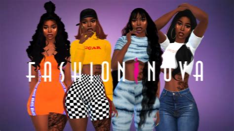 Sims 4 Cas Fashion Nova Collection W Cc Clothing Links Youtube