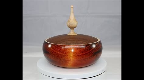 Woodturning 23 Lidded Bowl With Finial Bowl Coloured Youtube