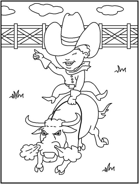 rodeo pages to print coloring pages