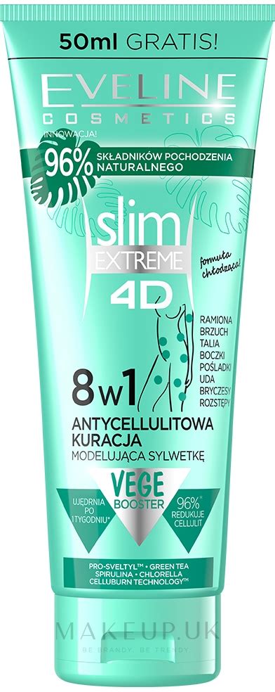 eveline cosmetics slim extreme 4d anti cellulite cream 8in1 with cooling effect makeup uk
