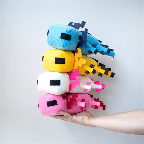 Handmade Plush Toy Minecraft Axolotl Minecraft Plush Axolotl Etsy