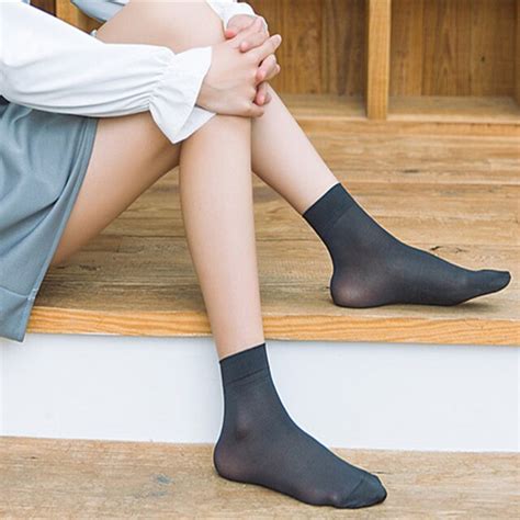 Gumprun Summer Bamboo Female Short Socks Womens Socks Thin Crystal