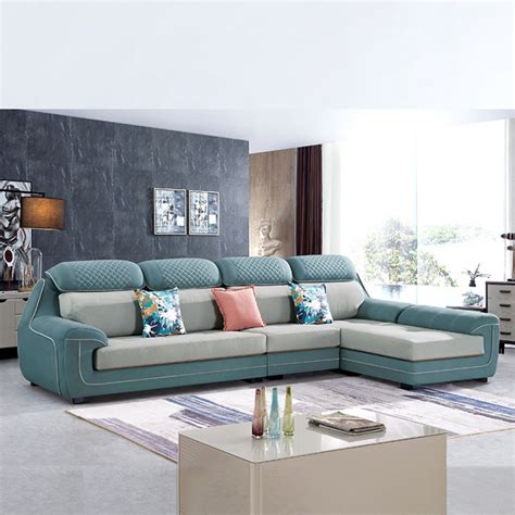 Designer Sofa Set Modern Art Antique 4 Seaters Sectional Sofa Sky B