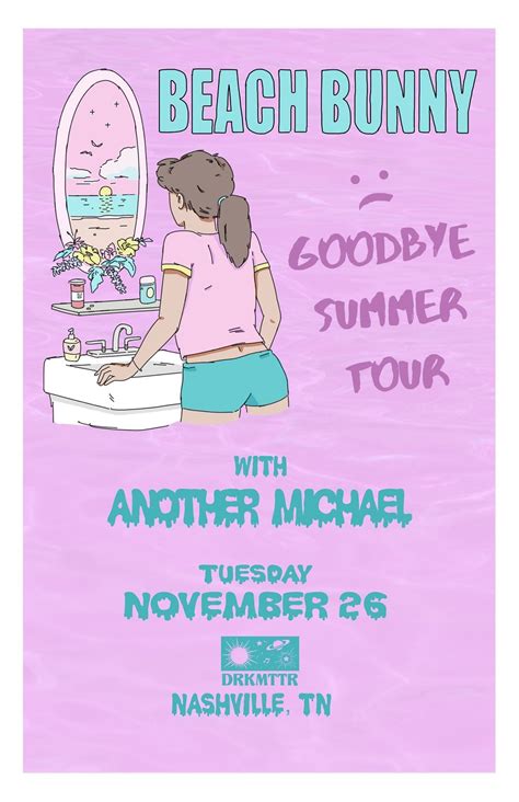 Beach Bunny Another Michael — Drkmttr Tour Posters Band Posters Music Posters Poster Wall