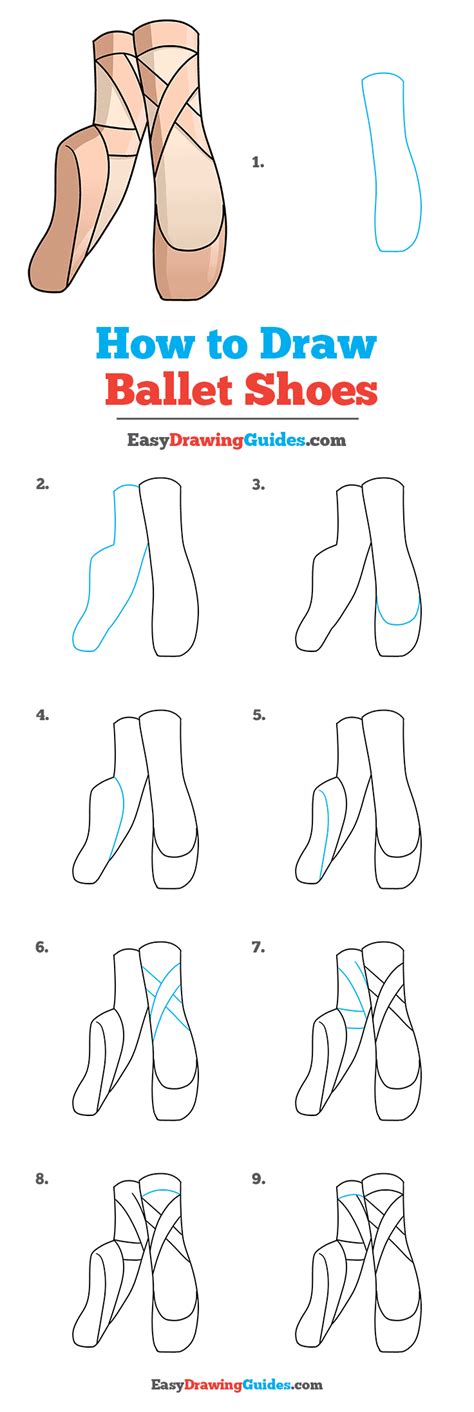 How To Draw Ballet Shoes Really Easy Drawing Tutorial Drawing Images