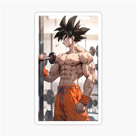 Goku Gym Motivation Ai Art Sticker For Sale By Daikonline Redbubble