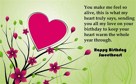 42 Happy Birthday Sweetheart Quotes And Images Carmod