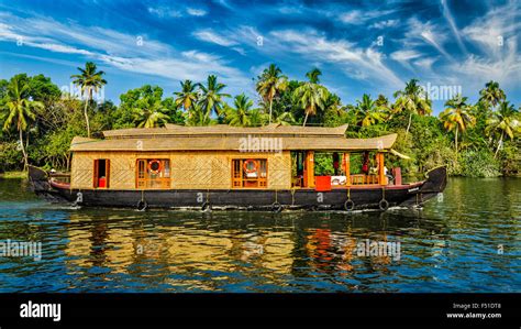 Houseboat On Kerala Backwaters India Stock Photo Alamy